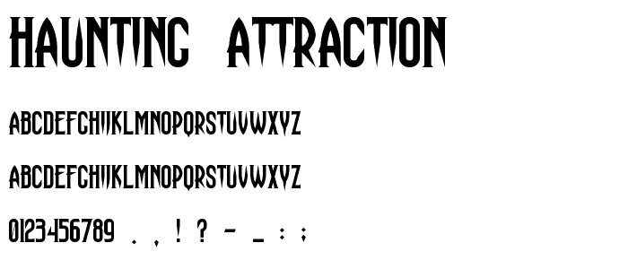 Haunting Attraction font